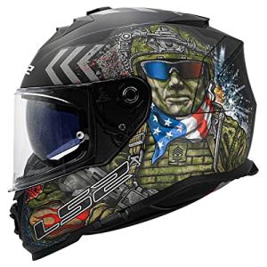 LS2 Assault Full Face Motorcycle Helmet - Commando Black Camo
