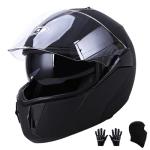 OUMURS Modular Full Face Helmet with Mask and Gloves