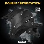 ILM Full Face Dirt Bike Helmet - Matte Black