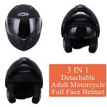 OUMURS Modular Full Face Helmet with Mask and Gloves