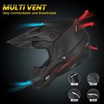 ILM Full Face Dirt Bike Helmet - Matte Black