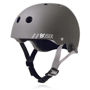 80Six Kids' Dual Certified Grey Matte Helmet