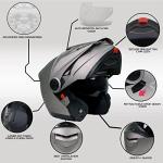 Milwaukee Silver Ominous Advanced Dual Sport Helmet