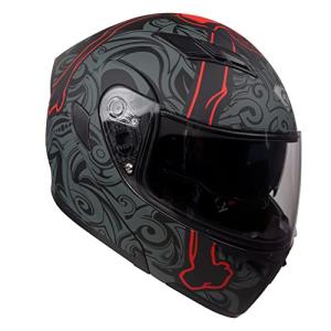 Dual Visor Flip-Up Full Face Motorcycle Helmet