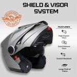 Milwaukee Silver Ominous Advanced Dual Sport Helmet