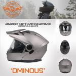 Milwaukee Silver Ominous Advanced Dual Sport Helmet