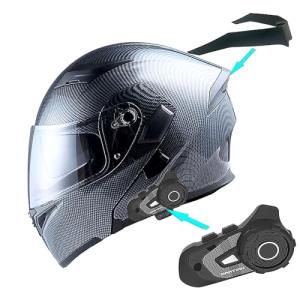 1Storm Carbon Fiber Modular Full Face Helmet with Bluetooth