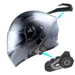 1Storm Carbon Fiber Modular Full Face Helmet with Bluetooth