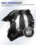ILM Carbon Fiber Full Face Adventure Helmet
