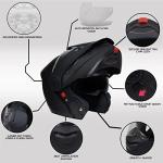 Milwaukee MPH9820DOT Flat Black Modular Motorcycle Helmet