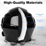 Bluetooth Modular Full Face Motorcycle Helmet - Black