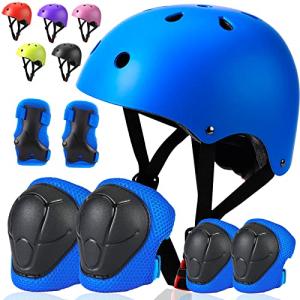 Adjustable Kids Bike Helmet with Protective Gear Set