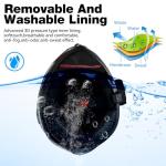 Bluetooth Modular Full Face Motorcycle Helmet - Black