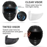 TRIANGLE Full Face Motorcycle Helmet with Dual Visor