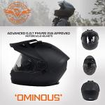 Milwaukee MPH9820DOT Flat Black Modular Motorcycle Helmet
