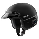Sena Surge Mesh Intercom Enabled Open Face Smart Motorcycle Helmet (Matte Black/Gloss Black, XL)
