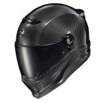 ScorpionEXO Covert FX Carbon Fiber Full Face Motorcycle Helmet Street Fighter Style - Bluetooth Ready Speaker Pockets DOT ECE Solid (Gloss Black - X-Small)