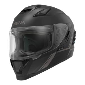 Sena Stryker Full Face Smart Helmet with Integrated Mesh and Bluetooth Communications, LED Taillight, and Sound by Harman Kardon, DOT (Matte Black, X-Large)