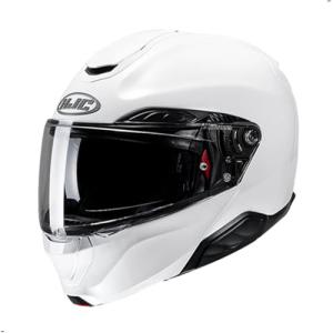 HJC RPHA 91 Solid Modular Motorcycle Helmet with HJ-37 Pinlock Shield, DOT Approved (White, Large)