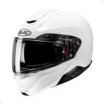 HJC RPHA 91 Solid Modular Motorcycle Helmet with HJ-37 Pinlock Shield, DOT Approved (White, Large)