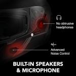 Sena Stryker Full Face Smart Helmet with Integrated Mesh and Bluetooth Communications, LED Taillight, and Sound by Harman Kardon, DOT (Matte Black, X-Large)