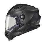 ScorpionEXO XT9000 Full Face Carbon Fiber Adventure Motorcycle Helmet with Pinlock Ready Shield Bluetooth Ready Speaker Pockets DOT ECE Solid (Matte Black - Medium)
