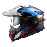 LS2 Helmets Explorer Carbon Adventure Helmet (Frontier Black Blue - Large)