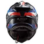 LS2 Helmets Explorer Carbon Adventure Helmet (Frontier Black Blue - Large)