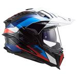 LS2 Helmets Explorer Carbon Adventure Helmet (Frontier Black Blue - Large)