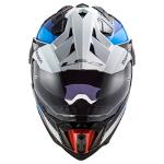 LS2 Helmets Explorer Carbon Adventure Helmet (Frontier Black Blue - Large)