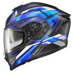 ScorpionEXO ST1400 EVO Carbon Fiber Full Face Sport Touring Street Motorcycle Helmet - Bluetooth Ready Speaker Pockets DOT ECE Hex (Matte Blue - X-Large)