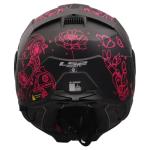 LS2 Helmets Advant II Modular Motorcycle Helmet W/SunShield (Matte Sophia Black/Pink - Large)