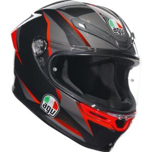 AGV K6 S Slashcut Street Helmet-Black/Grey/Red-M