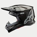 Alpinestars 8300323-1188-L: Supertech S-M10 Solid Helmet Black Glossy/Carbon Lg