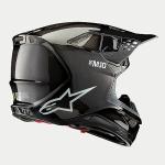 Alpinestars 8300323-1188-L: Supertech S-M10 Solid Helmet Black Glossy/Carbon Lg