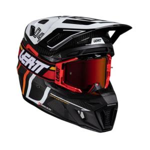 Leatt Helmet Kit Moto 9.5 Carbon/White V25 (Carbon/White, M 57-58cm)