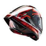 Alpinestars Supertech R10 Team Helmet, XL, Black/Carbon Red/White Glossy