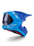 Alpinestars Supertech M10 Flood Helmet L, Met Blue/Med Blue/Black Carbon Matt & Glossy