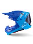 Alpinestars Supertech M10 Flood Helmet L, Met Blue/Med Blue/Black Carbon Matt & Glossy