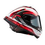 Alpinestars Supertech R10 Team Helmet, XL, Black/Carbon Red/White Glossy