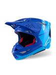 Alpinestars Supertech M10 Flood Helmet L, Met Blue/Med Blue/Black Carbon Matt & Glossy