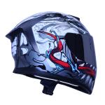 Full Face Motorcycle white Helmets DOT Street Bike Racing with tinted Visor