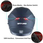 1Storm Motorcycle Modular Full Face Helmet Dual Visor Modular901 LED Tail Light