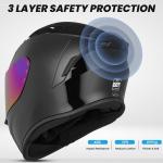 Full Face Motorcycle Helmet Adults DOT Street Bike Racing Helmet Tinted Visor