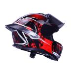 Full Face Motorcycle Red Helmets DOT Street Bike Racing with tinted Visor