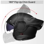 ILM Vintage Full Face Modular Motorcycle Helmet ATV UTV Adult 180 Flip up DOT