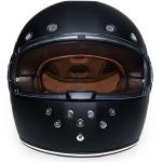 Daytona Retro DOT Approved Dull Black Full Face Motorcycle Helmet R1-B