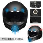 ILM Vintage Full Face Modular Motorcycle Helmet ATV UTV Adult 180 Flip up DOT