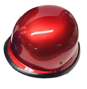 RED GERMAN HELMET  LOW PROFILE BIKER MOTORCYCLE NOVELTY HELMET