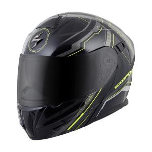 Scorpion EXO-GT920 Satellite  Black & Yellow Modular Motorcycle Helmet Adult XS